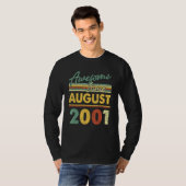 21 jaar oud Geweldige sinds augustus 2001 T-shirt (Voorkant volledig)