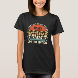21 jaar oud Geweldige sinds maart 2002 21ste verja T-shirt