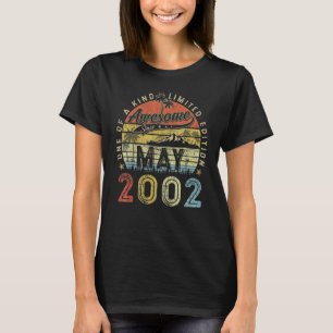 21 jaar oud Geweldige sinds mei 2002 21e verjaarda T-shirt