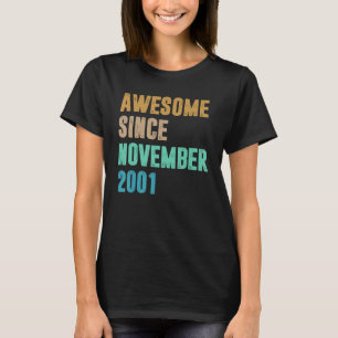 21 jaar oud Geweldige sinds november 2001 21ste po T-shirt