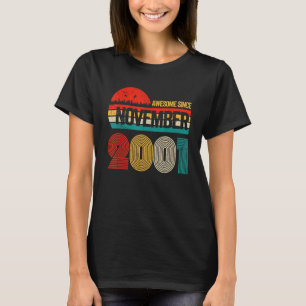 21 jaar oud Geweldige sinds november 2001 21ste po T-shirt