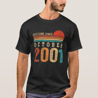 21 jaar oud Geweldige sinds oktober 2001 21ste geb T-shirt