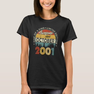 21 jaar oud Geweldige sinds oktober 2001 21ste geb T-shirt