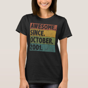 21 jaar oud Geweldige sinds oktober 2001 21ste geb T-shirt
