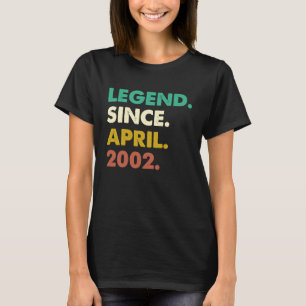 21 jaar oud Legend sinds april 2002 21ste Birthda T-shirt