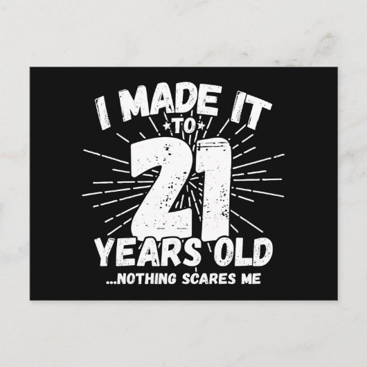 21 Jaar Oud Sarcastisch Meme Grappig 21e Verjaarda Briefkaart (Voorkant)