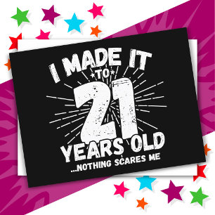 21 Jaar Oud Sarcastisch Meme Grappig 21e Verjaarda Briefkaart