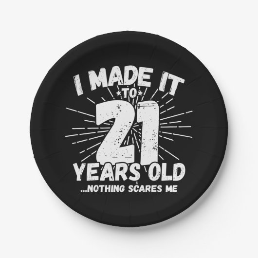 21 Jaar Oud Sarcastisch Meme Grappig 21e Verjaarda Papieren Bordje (Voorkant)