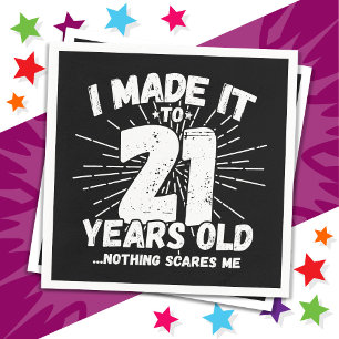21 Jaar Oud Sarcastisch Meme Grappig 21e Verjaarda Servet