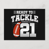 21 Jaar Oud Tackle Football Party 21e Verjaardag Briefkaart (Voorkant)