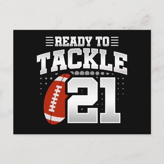 21 Jaar Oud Tackle Football Party 21e Verjaardag Briefkaart (Voorkant)