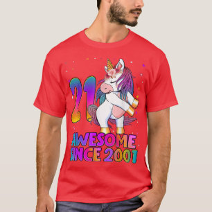 21 jaar oud Unicorn Flossing 21st Birthday Girl U T-shirt