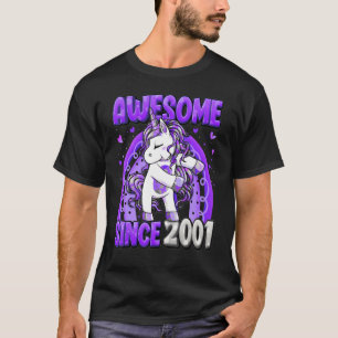 21 jaar oud Unicorn Flossing 21st Birthday Girl U T-shirt