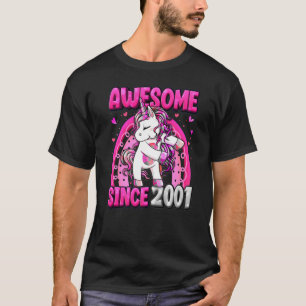 21 jaar oud Unicorn Flossing 21st Birthday Girl U T-shirt