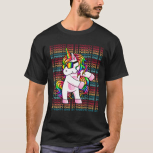 21 jaar oud Unicorn Flosso 21St Birthday Unicor T-shirt