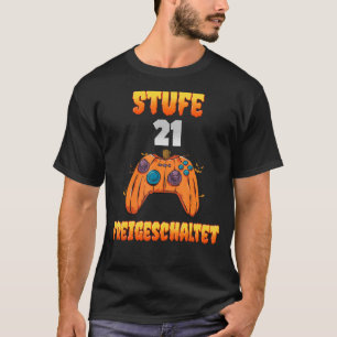 21 jaar oude 21e jaardag niveau 21 ontgrendelde vi t-shirt