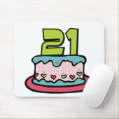 21 jaar oude Birthday Cake Muismat (Met muis)