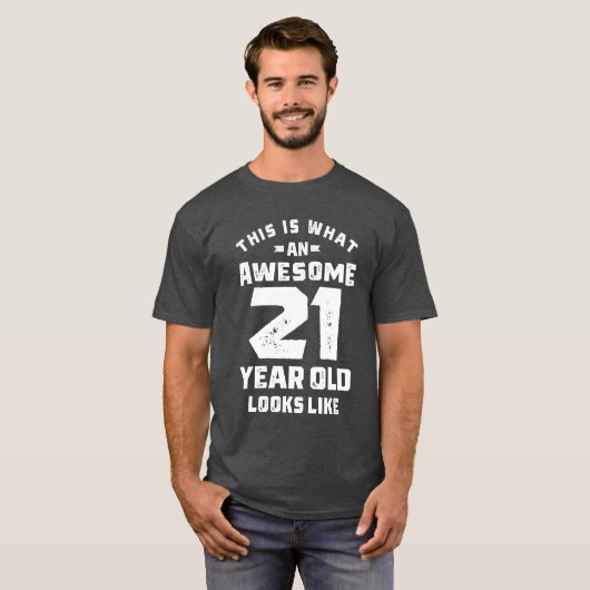 21 jaar oude cadeau | 21ste verjaardag van cadeaui t-shirt (Voorkant volledig)