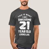21 jaar oude cadeau | 21ste verjaardag van cadeaui t-shirt (Voorkant)