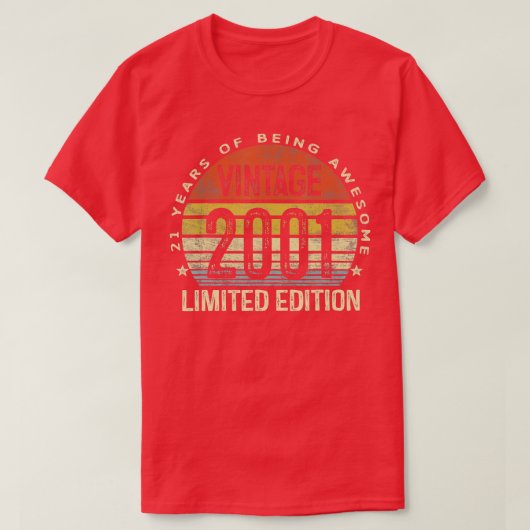 21 jaar oude cadeautjes  2001 Limited Edition 21s T-shirt (Design voorkant)