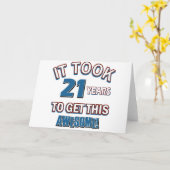 21 jaar oude design kaart (Gele Bloem)