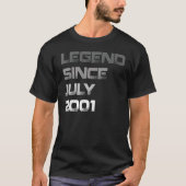 21 jaar oude legenda sinds juli 2001 21e verjaarda t-shirt (Voorkant)