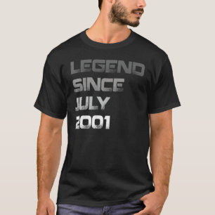21 jaar oude legenda sinds juli 2001 21e verjaarda t-shirt