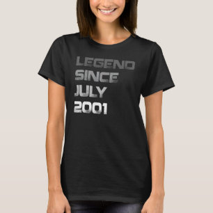 21 jaar oude legenda sinds juli 2001 21e verjaarda t-shirt