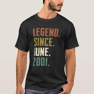 21 jaar oude leggende sinds juni 2001 21 september t-shirt