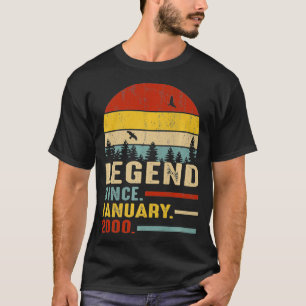 21 jaar oude Retro Birthday Gift Legend Sint Janu T-shirt