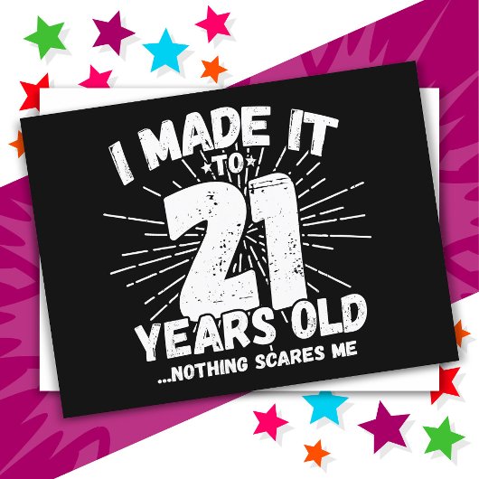 21 Jaar Oude Sarcastische Meme Leuk 21e Verjaardag Briefkaart