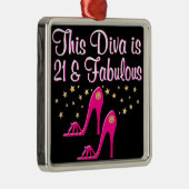 21 JAAR OUDE SCHOENENKONINGIN METALEN ORNAMENT (Rechts)