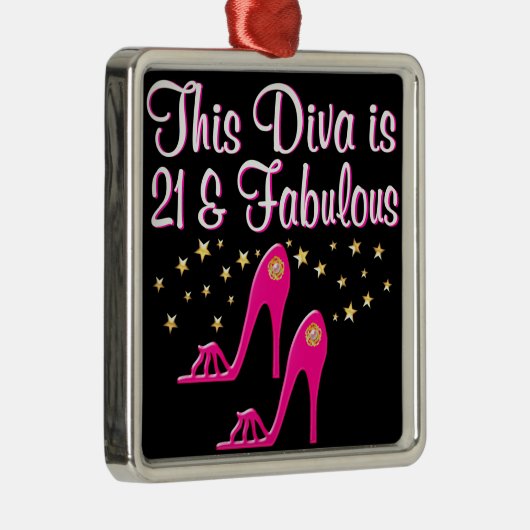 21 JAAR OUDE SCHOENENKONINGIN METALEN ORNAMENT (Rechts)