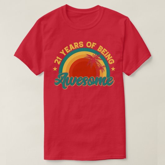 21 jaar oude  verjaardag t-shirt (Design voorkant)