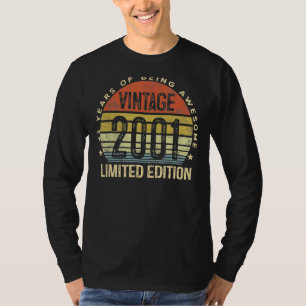 21 jaar oude Vintage 2001 21ste verjaardag T-shirt