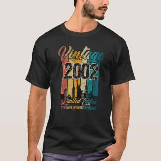 21 jaar oude Vintage 2002 21e verjaardag T-shirt