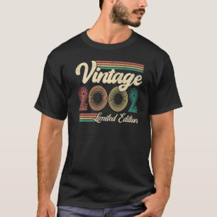 21 jaar oude Vintage 2002 21ste verjaardag T-shirt