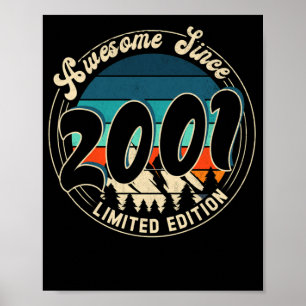 21 jaar oude Vintage 21 jaar oude dag 2001 Poster