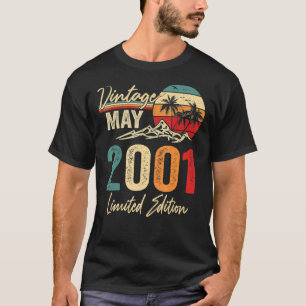 21 jaar oude Vintage mei 2001 21e verjaardag T-shirt