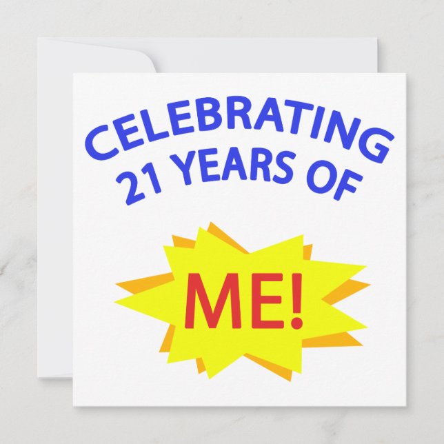 21 jaar van mij vieren! (Voorkant)