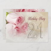 21 jaar verjaardagsfeestje kaart (Voorkant / Achterkant)