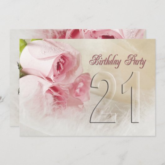 21 jaar verjaardagsfeestje kaart (Voorkant / Achterkant)