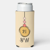 21 jaar Voeg initialen toe aan elke leeftijd oranj Seltzer Blikjeskoeler (Seltzer Achterkant)