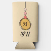 21 jaar Voeg initialen toe aan elke leeftijd oranj Seltzer Blikjeskoeler (Achterkant)