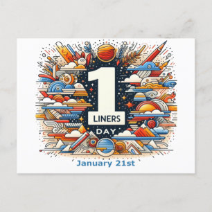 21 jan - One Liners Day Briefkaart