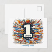 21 jan - One Liners Day Briefkaart (Voorkant / Achterkant)