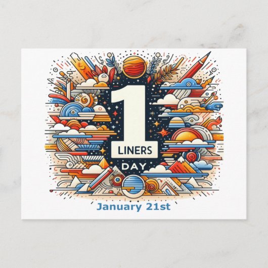 21 jan - One Liners Day Briefkaart (Voorkant)