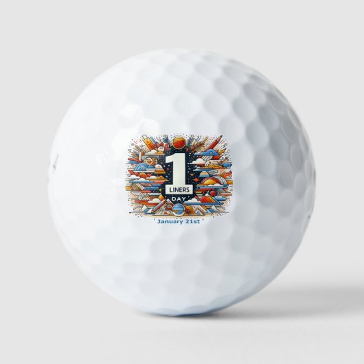 21 jan - One Liners Day Golfballen (Voorkant)