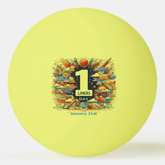 21 jan - One Liners Day Pingpongbal (Voorkant)