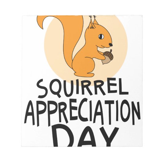 21 januari - Eekhoorn - dag van waardering Notitieblok (Voorkant)